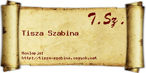 Tisza Szabina névjegykártya
